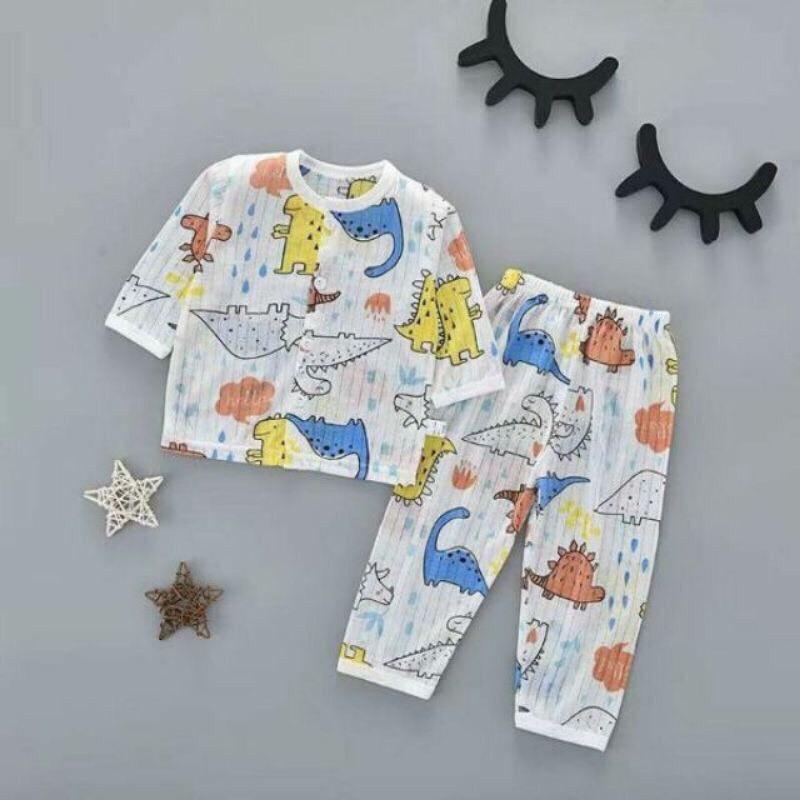 Bộ cotton giấy dài tay khuy vai từ 3-15kg cho bé .Hàng loại 1