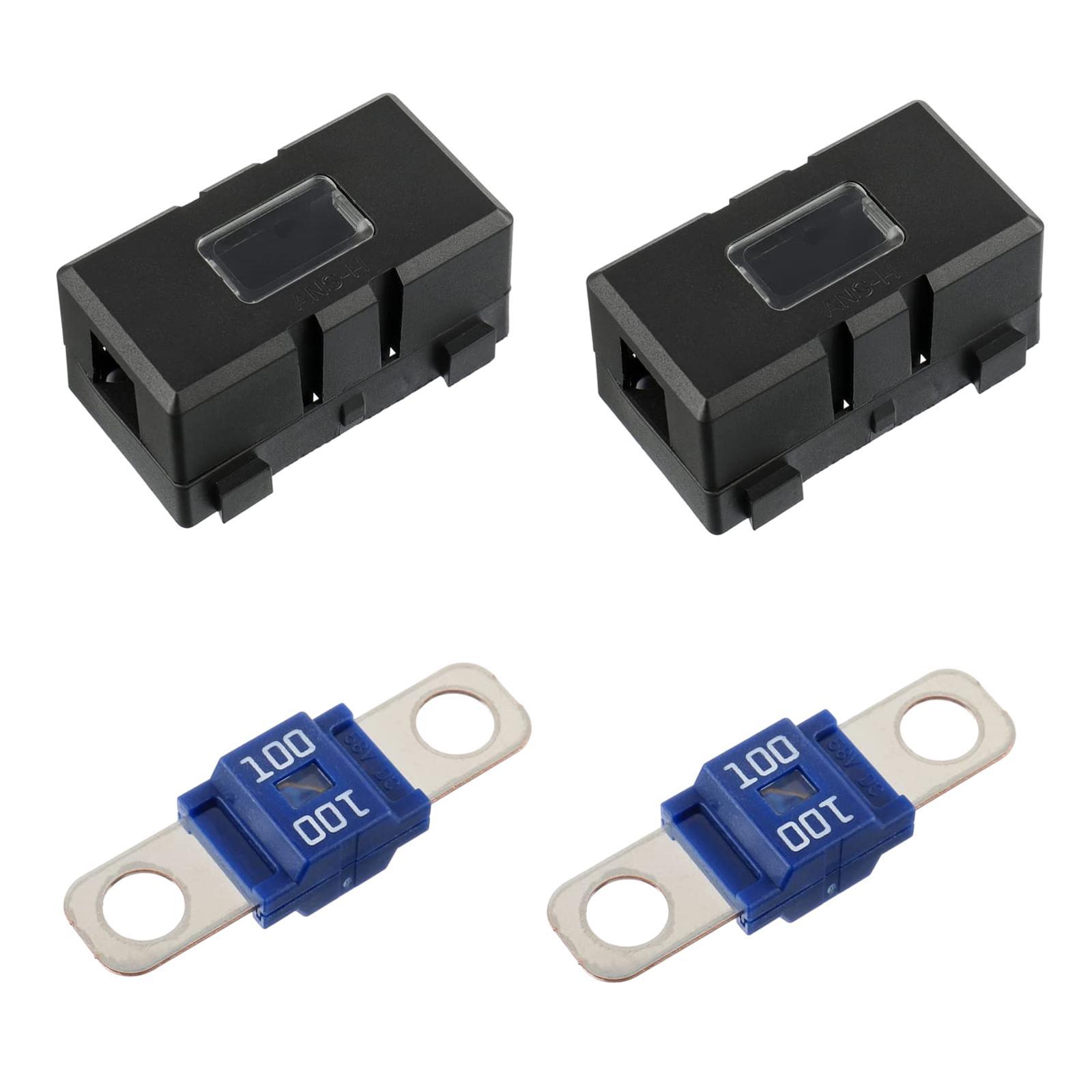 Car Fuse Holder with 2Pcs Fuses High Temperature Resistant Fuse Block Box  Fuse Vehicles Cars