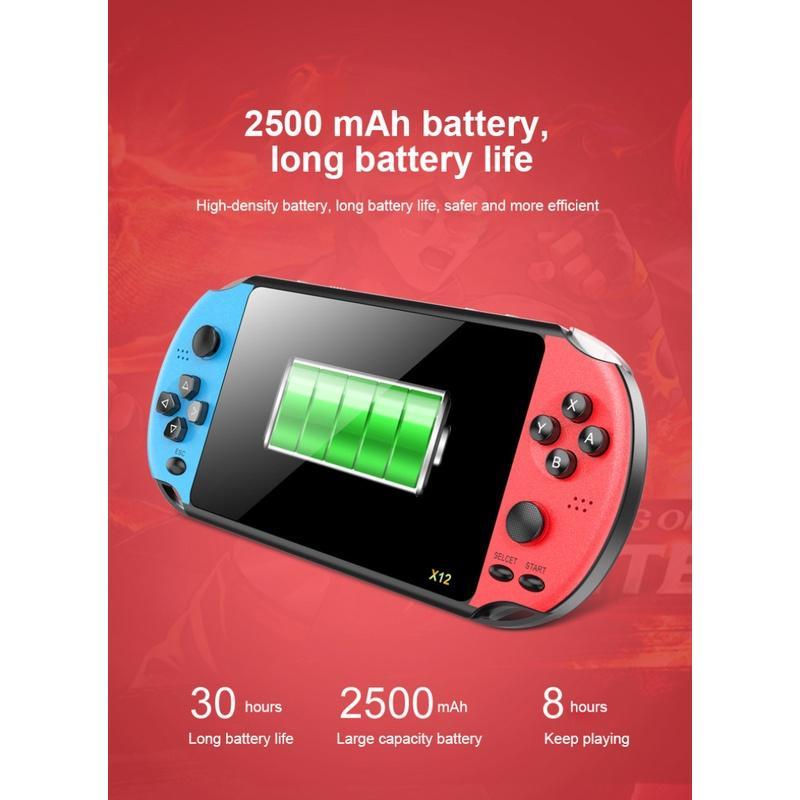 Máy Chơi Game Cầm Tay X12 5.1inch PS 1000 Trò Chơi Cổ Điển Tích Hợp Thẻ TF