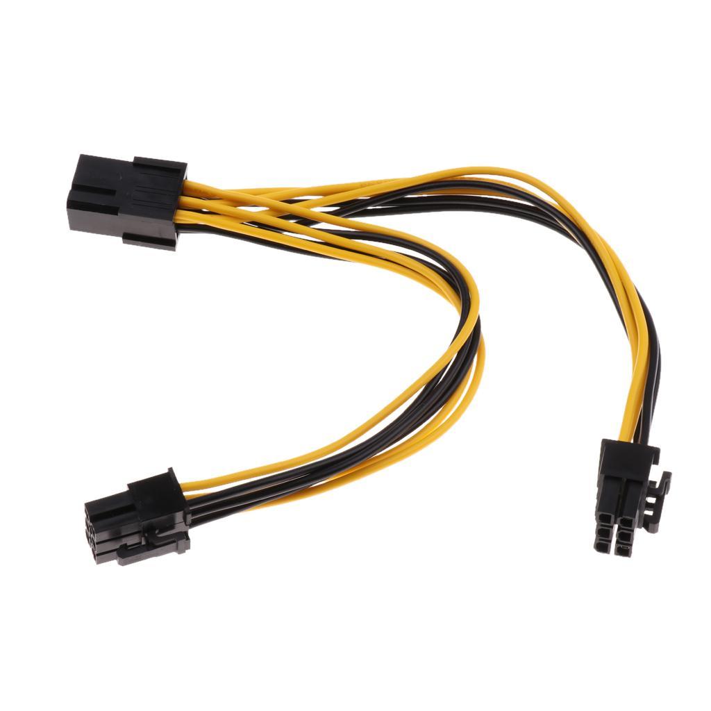 PCI-E 6-pin to 2x 6-pin Dual Power Splitter Cable Extension PCIE