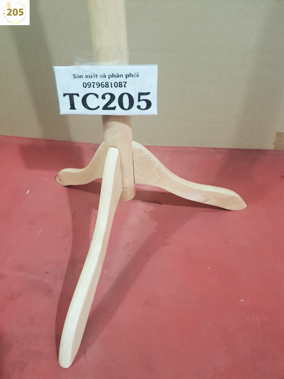 CÂY TREO QUẦN ÁO 205TC GỖ CAO SU 100% - STANDING HANGER WOOD NATURAL