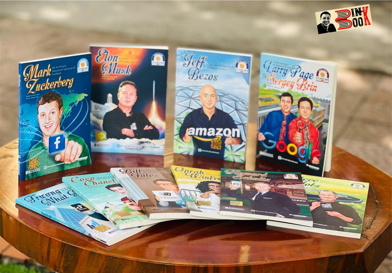 Bộ ƯƠM MẦM TỶ PHÚ NHÍ – Mark Zuckerberg, Oprah Winfrey, Elon Musk - Bizbooks