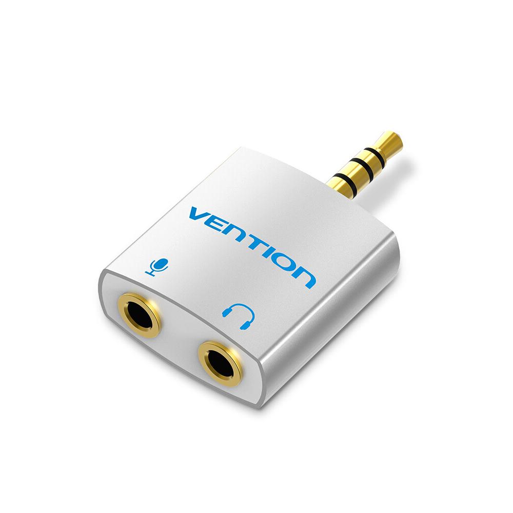 VENTION 3.5mm Audio Adapter Audio Splitter with Mic 1 Male to 2 Female Audio Adapter for Headphone PC Mobile Phone