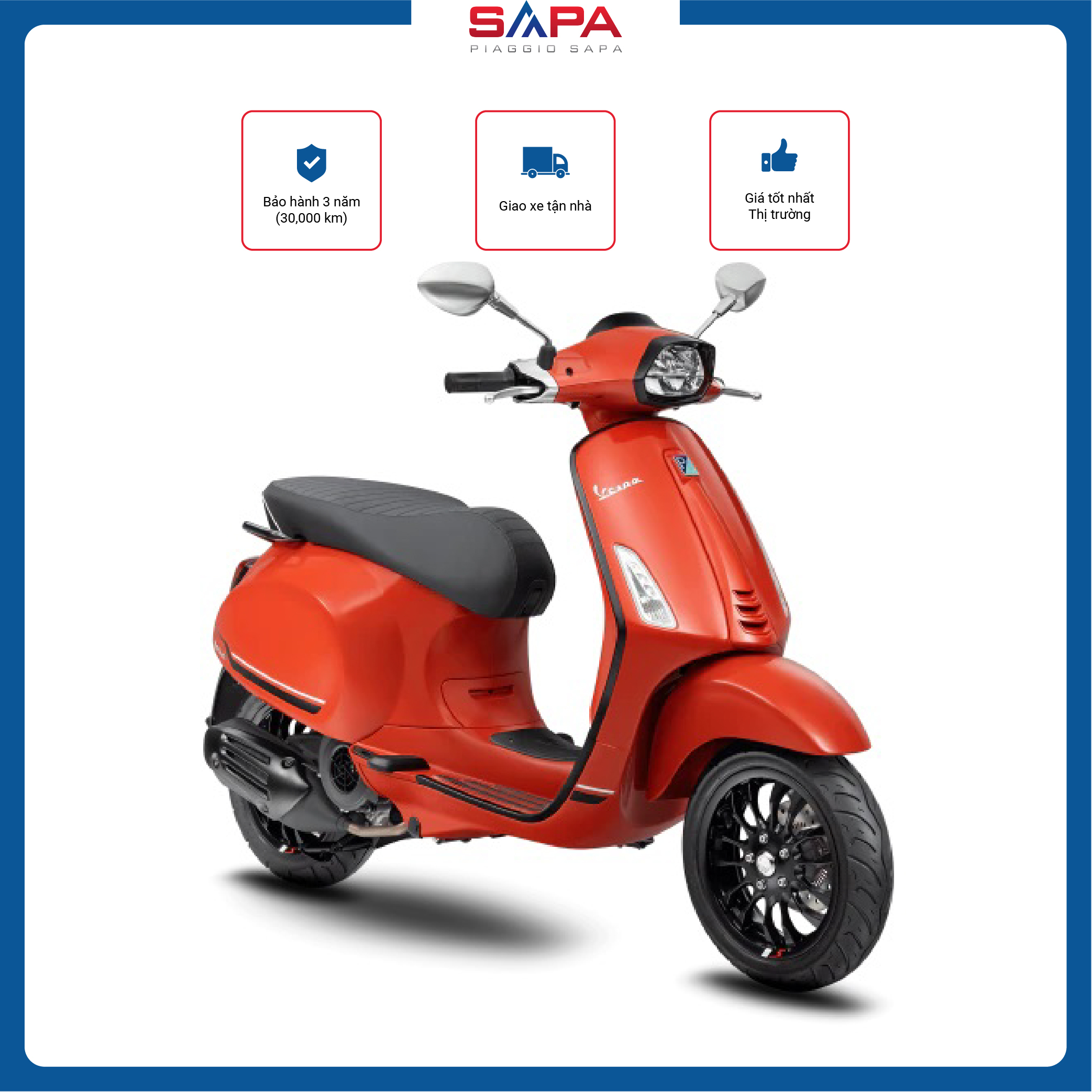 Xe Tay Ga Vespa Sprint S 125 Màu Cam Orange Tramonto