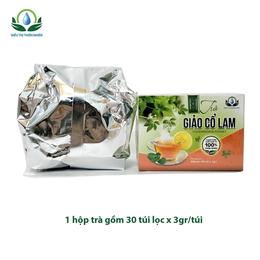 Trà Giảo Cổ Lam hộp 30 Túi Lọc x 3Gram giúp giảm béo, giảm căng thẳng và đau dạ dày của Siêu Thị Thiên Nhiên