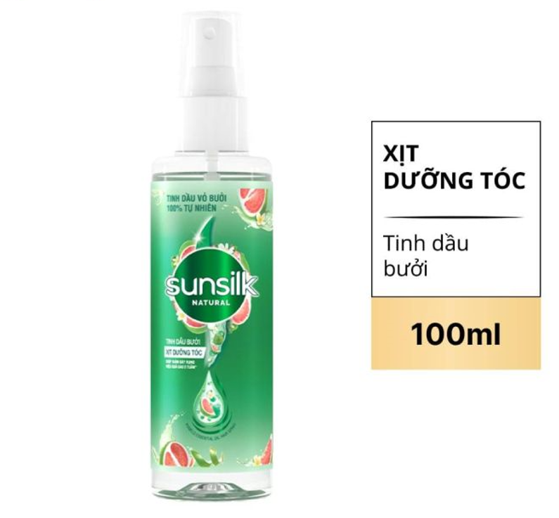 Xịt dưỡng tóc tinh dầu bưởi Sunsilk Natural giúp tóc chắc khỏe và giảm gãy rụng 100ml