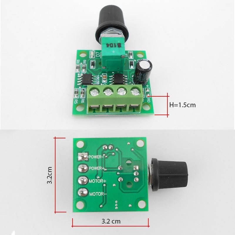 Module mạch điều chỉnh tốc độ động cơ điện 1 chiều loại mini 1803bk DC 1.5V-12V/2A