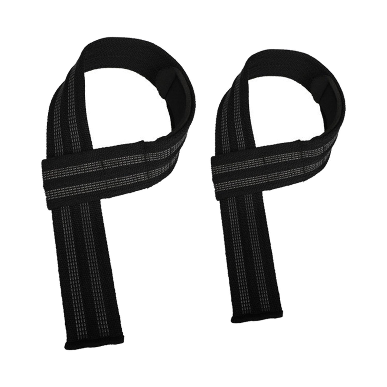 2Pcs Weight Lifting Straps Wrist Support Wraps Strength Adjustable