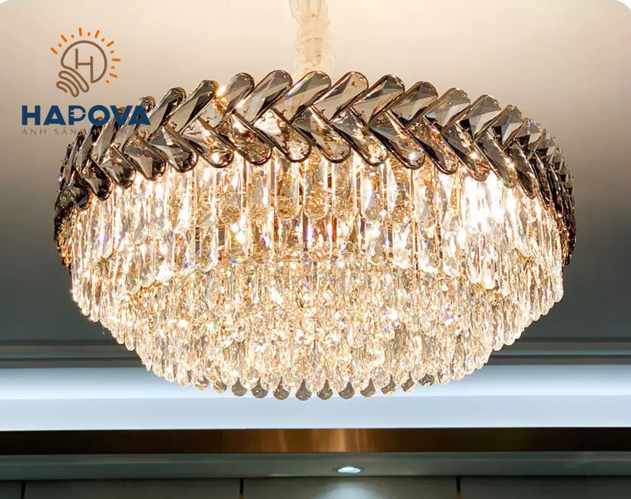 Đèn chùm pha lê cao cấp DCH 2187 đường kính 800mm Kèm bóng LED chuyên dụng
