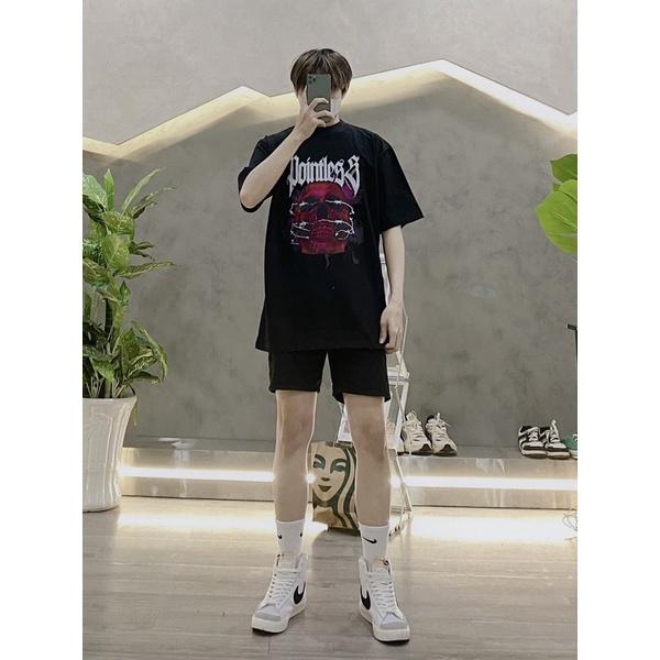 Áo thun tay lỡ áo cotton dày dặn cao cấp in nhiệt không không tróc