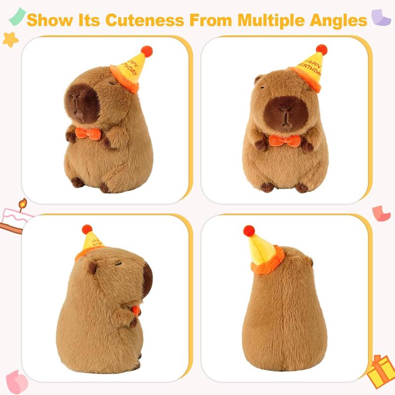 Thú Bông Capybara Đội Nón Sinh Nhật 25 cm - Nuan Nuan YHLMT25