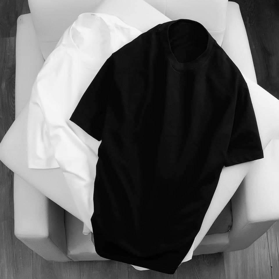 Áo thun nam nữ X-shop đen trắng vải cotton co dãn thoáng mát đơn giản - xshop18