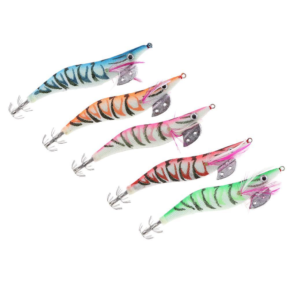 5x Soft Lures Artificial Shrimp Prawn Bait for Saltwater Trout Bass Salmon
