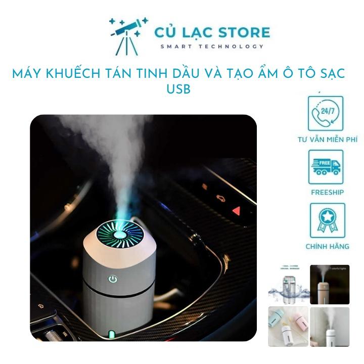 Máy phun sương, khuếch tán tinh dầu và tạo ẩm ô tô sạc USB