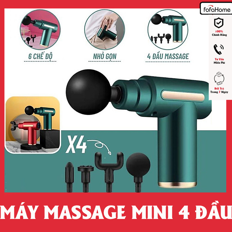 Máy Massage Cầm Tay Mini, Máy Massage Toàn Thân 6 Cấp Độ - Máy Đấm Lưng Đa Năng, Tiện lợi Giao Màu Ngẫu Nhiên Hàng Nhập Khẩu