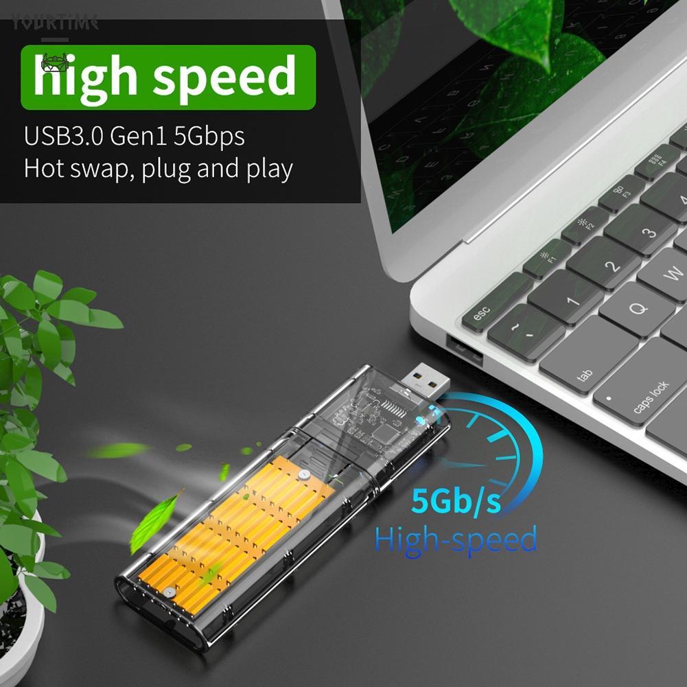 Hộp đựng ổ cứng M2 SSD M.2 sang USB3.0 Gen 1 5Gbps SATA NGFF SSD