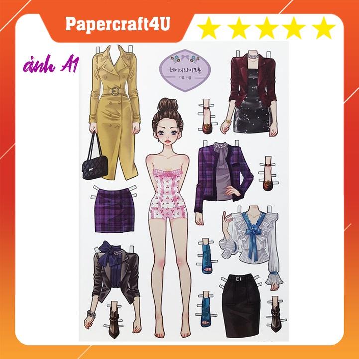 Bộ Đồ chơi cắt thủ công Búp bê giấy truyền thống D002