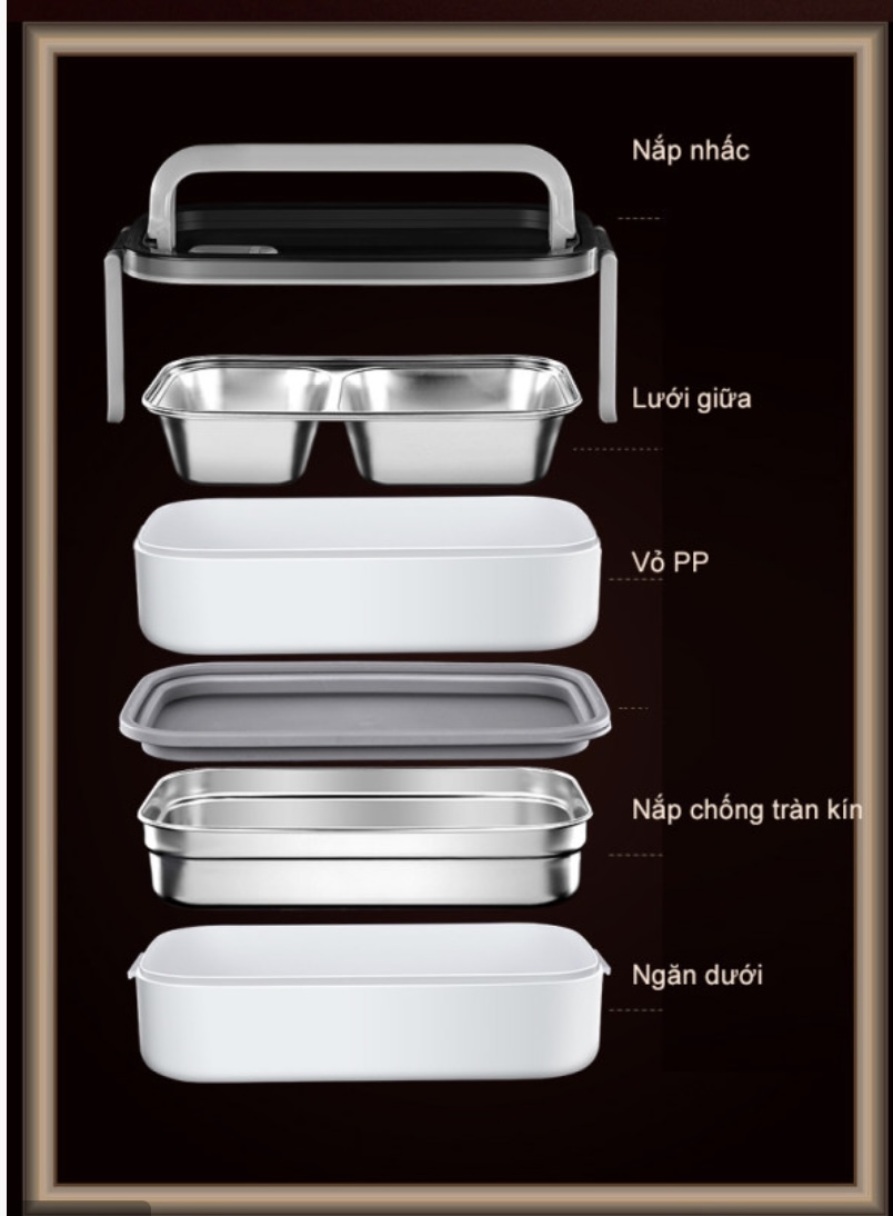 Hộp cơm inox để lò vi sóng