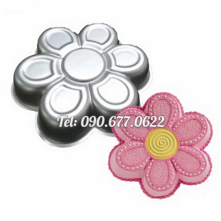 Khuôn làm bánh, rau câu hoa mai 6 cánh – Loại 26 cm – Mã số 1066