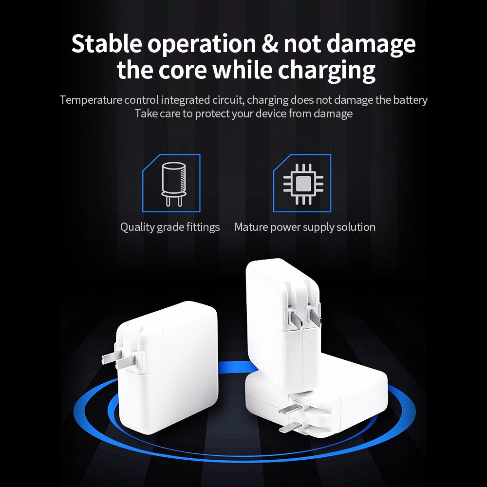 Bộ đổi nguồn máy tính xách tay 61W Type-C và USB-C không có cáp Type-C