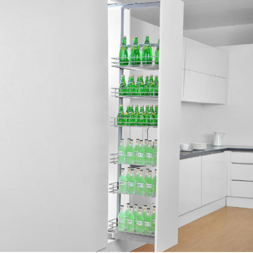 Kệ Tủ Đồ Khô Inox Nan Cánh Rút GRob - Hàng Chính Hãng - UB-640S (350*480*(1650-1950))