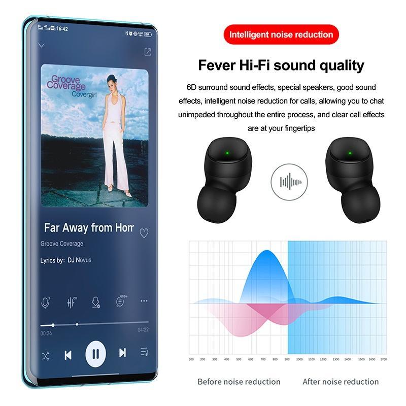 Tai Nghe Không Dây Bluetooth E6S TWS Chống Ồn Phong Cách Thể Thao Cho Xiaomi Redmi