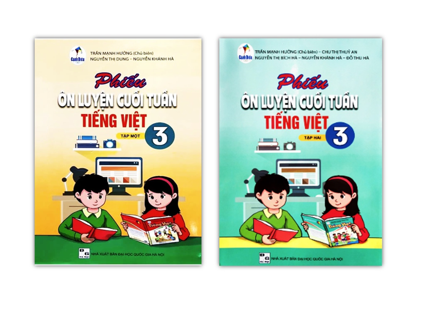 Sách - Combo Phiếu ôn luyện cuối tuần Tiếng Việt 3 - Tập 1 + 2