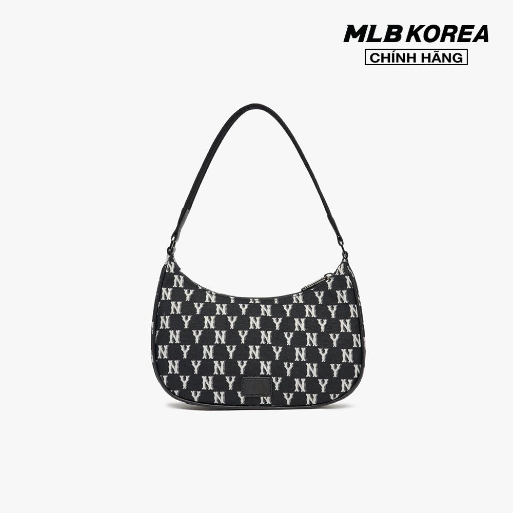 MLB - Túi đeo vai nữ chữ nhật Monogram Jacquard Hobo 3ABQS012N