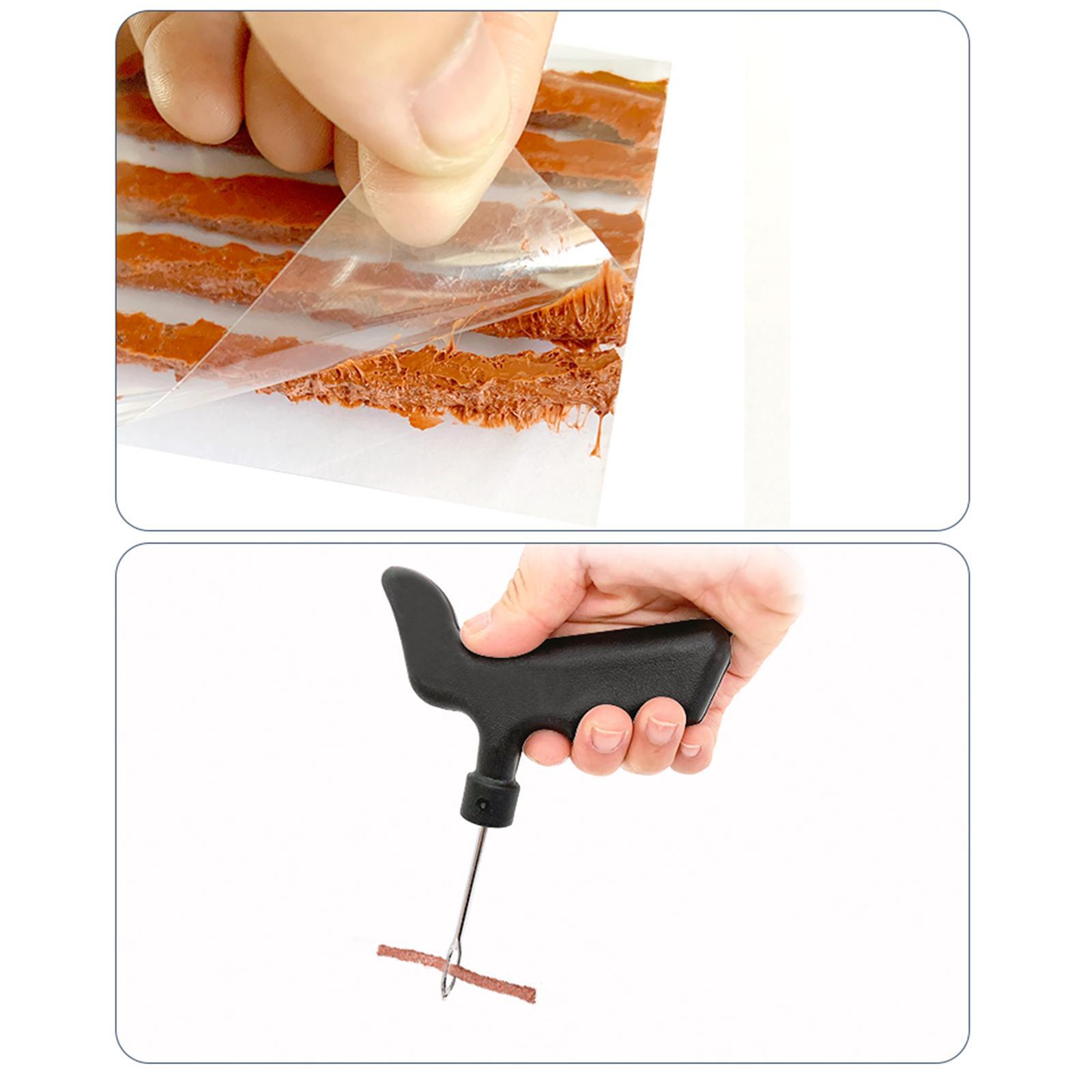 8x T Handle Tire Repair Heavy Duty Tire Plug Kit for Car Tractor