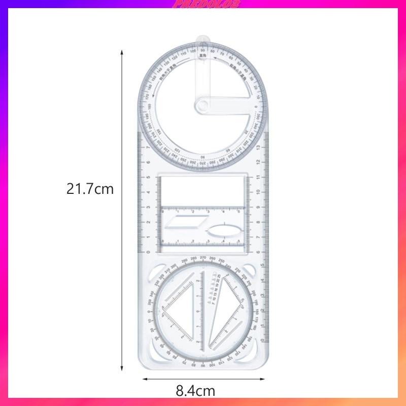 Thước kẻ đa năng hình học xoay 360 độ CY-3306 (Thước đo nhiều hình xoay 3306)