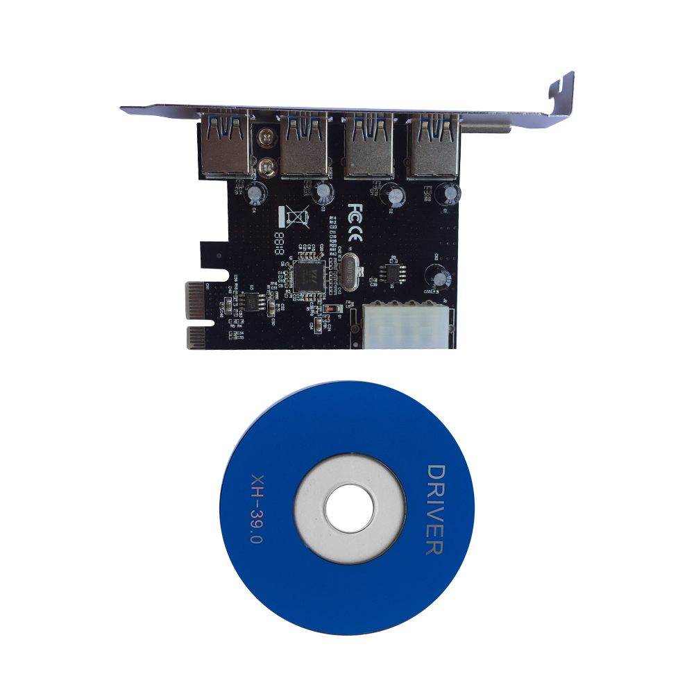 Bộ Chuyển Đổi PC ChipSet Card Với Thẻ Mở Rộng 4 Cổng PCI Express USB3.0 Via & Nec