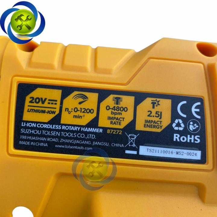 Thân máy khoan bê tông dùng Pin 20V động cơ không chổi than Tolsen 87272