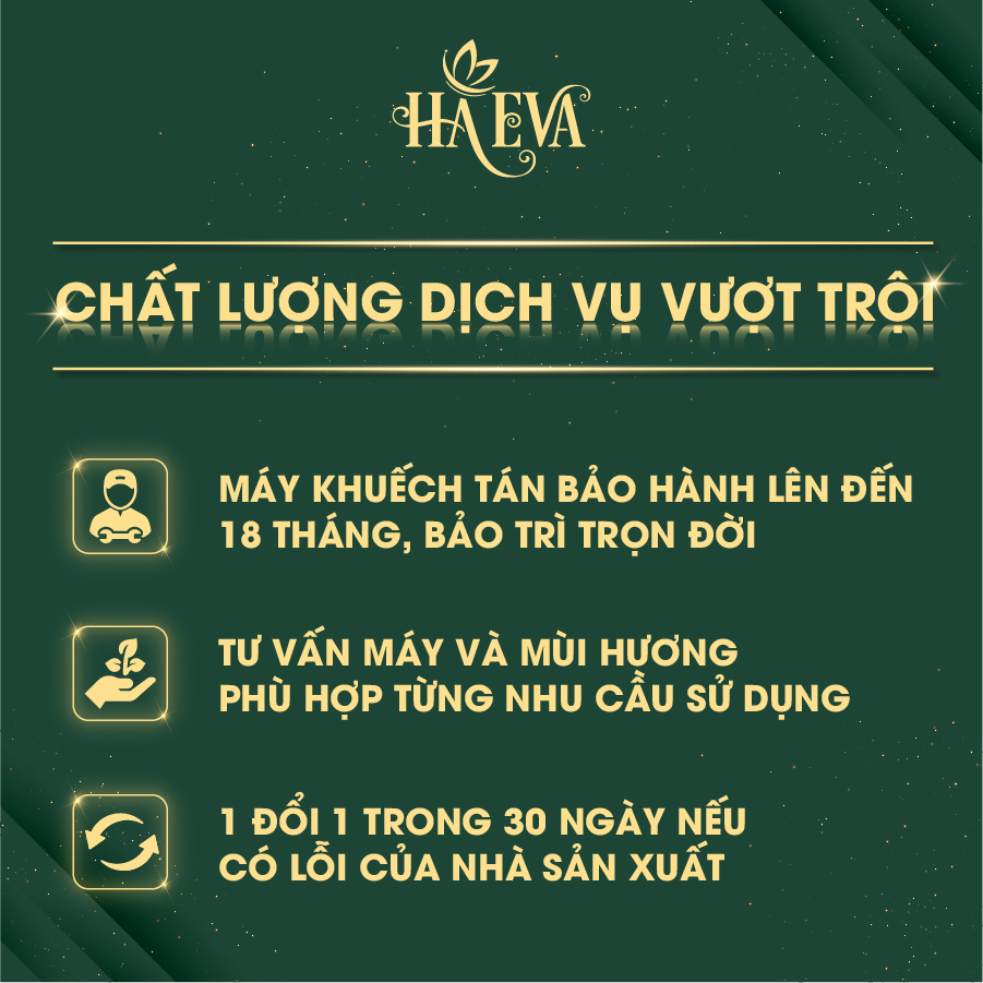 Máy xông tinh dầu HAEVA Phúc Đức khử mùi, kháng khuẩn, tạo độ ẩm, Tự ngắt khi hết nước, đèn Led 7 màu tuỳ chỉnh