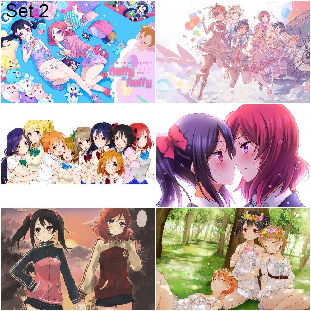 Bộ 6 Áp phích - Poster Anime Love Live! School Idol Project - A3,A4,A5