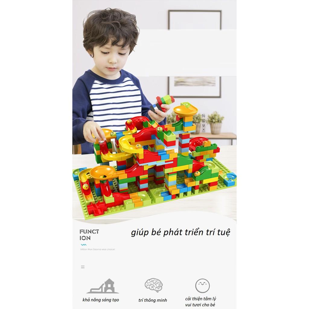 Bộ Xếp Hình Cầu Trượt Lego Thả Bi 168 Chi Tiết Cho Bé Đồ Chơi Xếp Hình Phát Triển Trí Não