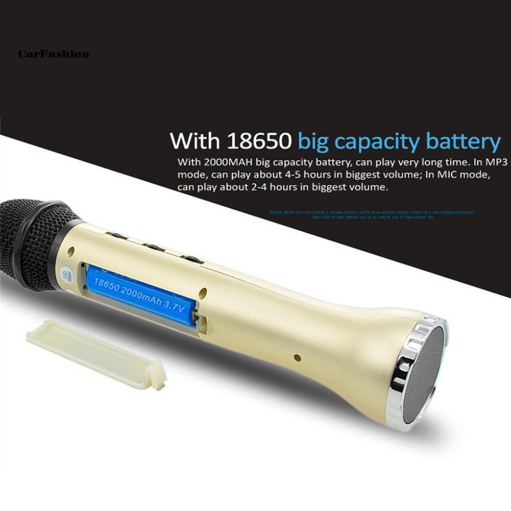 Micro hát karaoke cầm tay không dây kết nối Bluetooth 3 trong 1