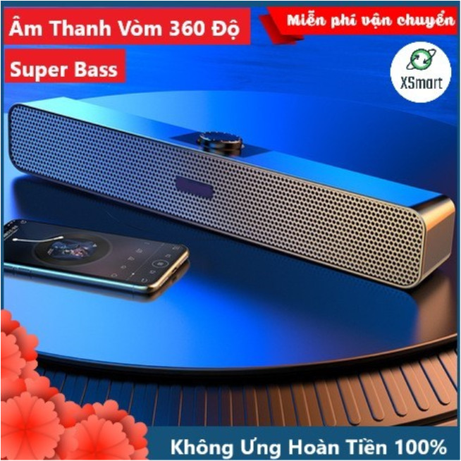 Loa Bluetooth Vi Tính, PC, Tivi XSmart SPEAKER 350BS BASS Âm Thanh 360 Độ Nghe Nhạc, Xem Phim Cực Đã, Soundbar Để Bàn - Hàng Chính Hãng