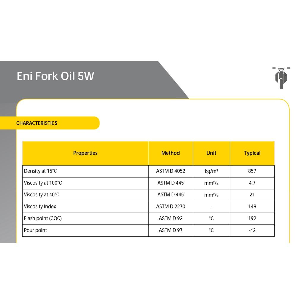 (HCM) Dầu phuộc Eni 5W nhập khẩu Ý