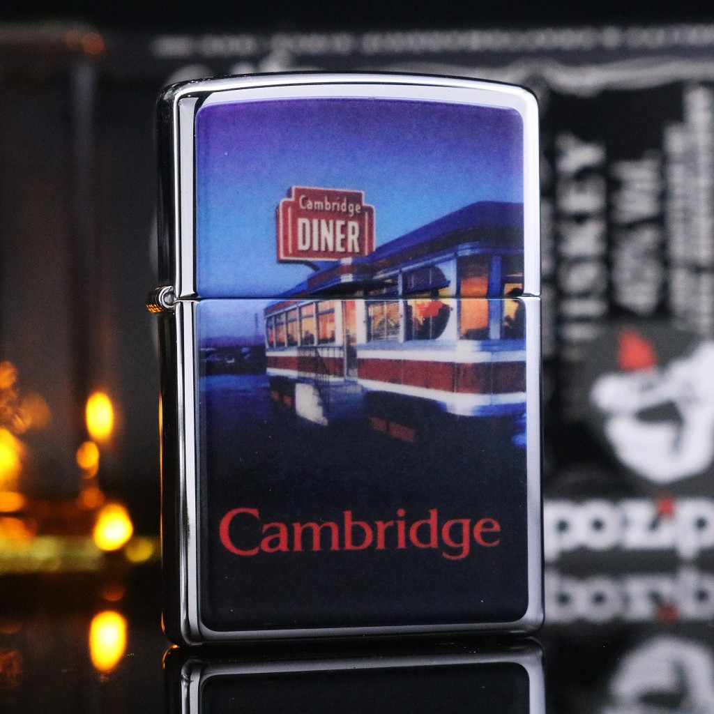 Hộp Qụet Bật Lửa Cổ Cambridge 1996 - Dùng Xăng Bấc Đá Cao Cấp