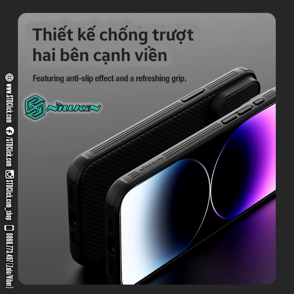 ỐP LƯNG DÀNH CHO ĐIỆN THOẠI IPHONE 15 PRO MAX - 15 PRO NILLKIN CAMSHIELD PRO NILLKIN