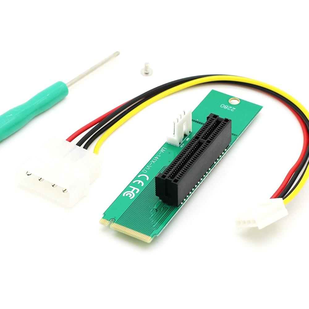 NGFF M.2 M Key to PCI-E 4X Riser Card M.2 2260 2280 SSD Port to PCIE Mining Converter M.2 to PCIE Adapter