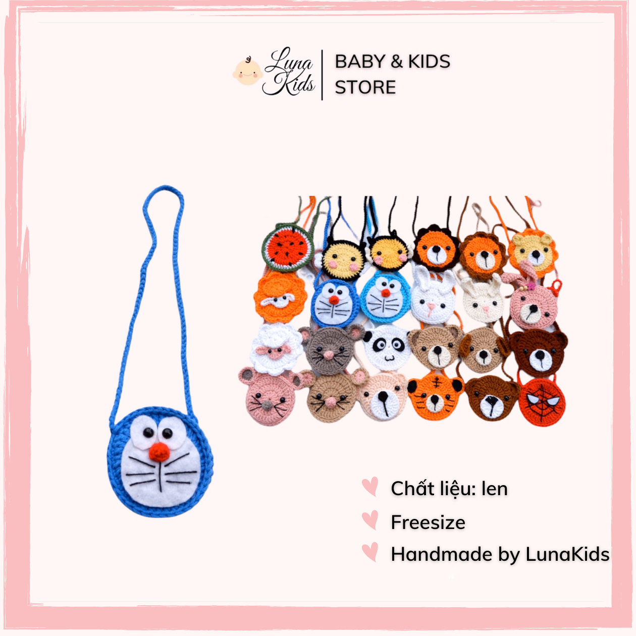 Túi đựng tỏi handmade cho bé trai bé gái trẻ sơ sinh - LunaKids [Ảnh thật