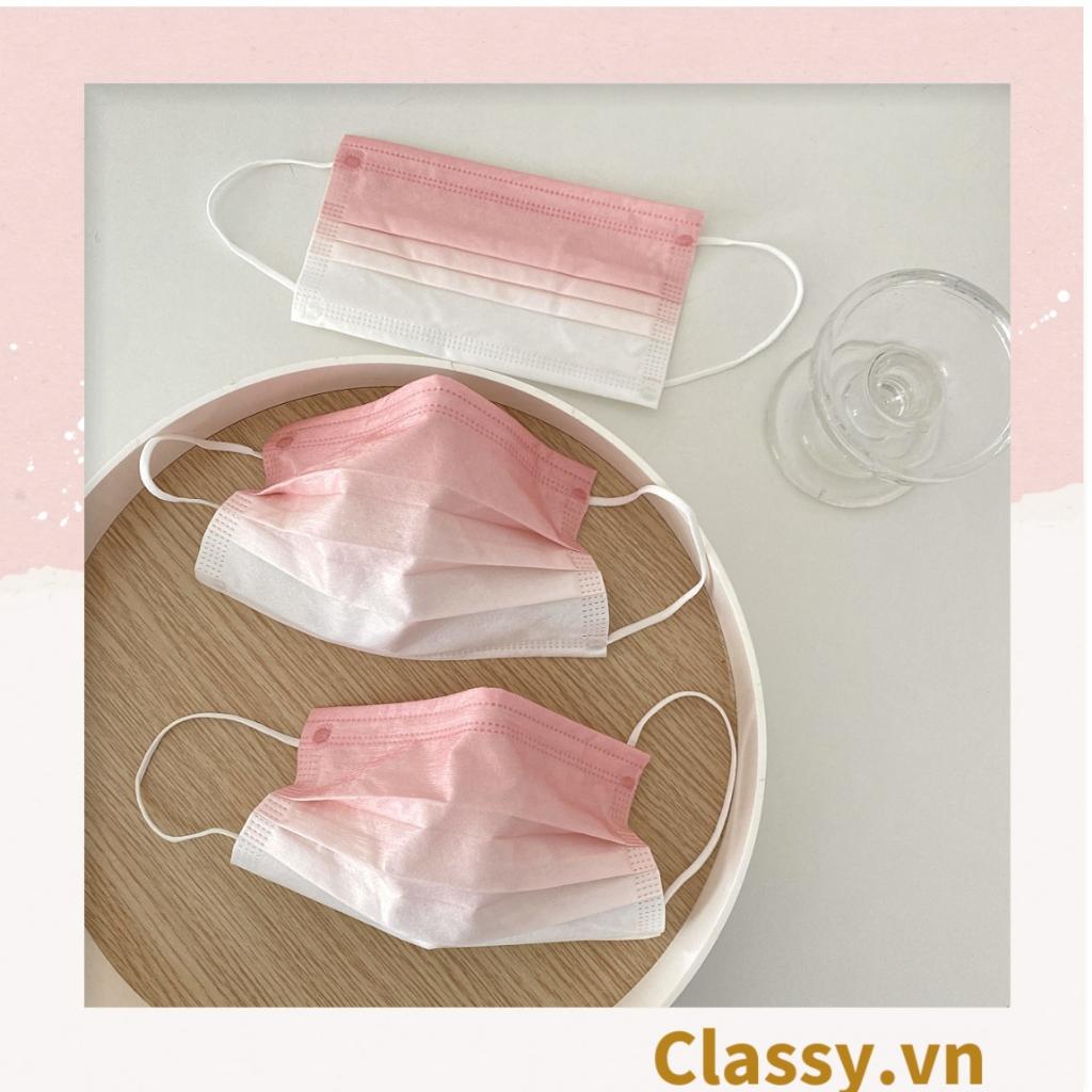 Khẩu trang Classy màu loang tông hồng, giúp kháng khuẩn PK1387 (Giá 1 chiếc)