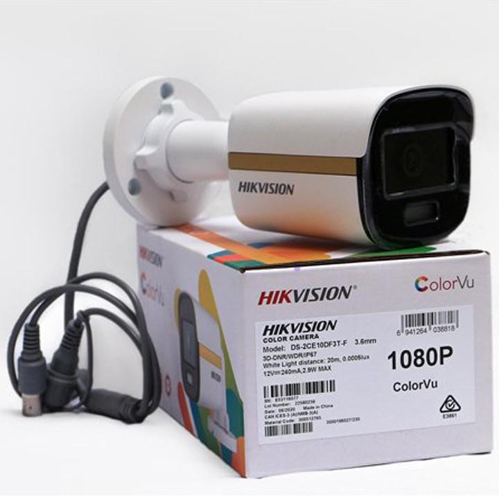 Camera HDTVI ColorVu 2MP thân HIKVISION DS-2CE10DF3T-F hàng chính hãng Nhà An Toàn PP