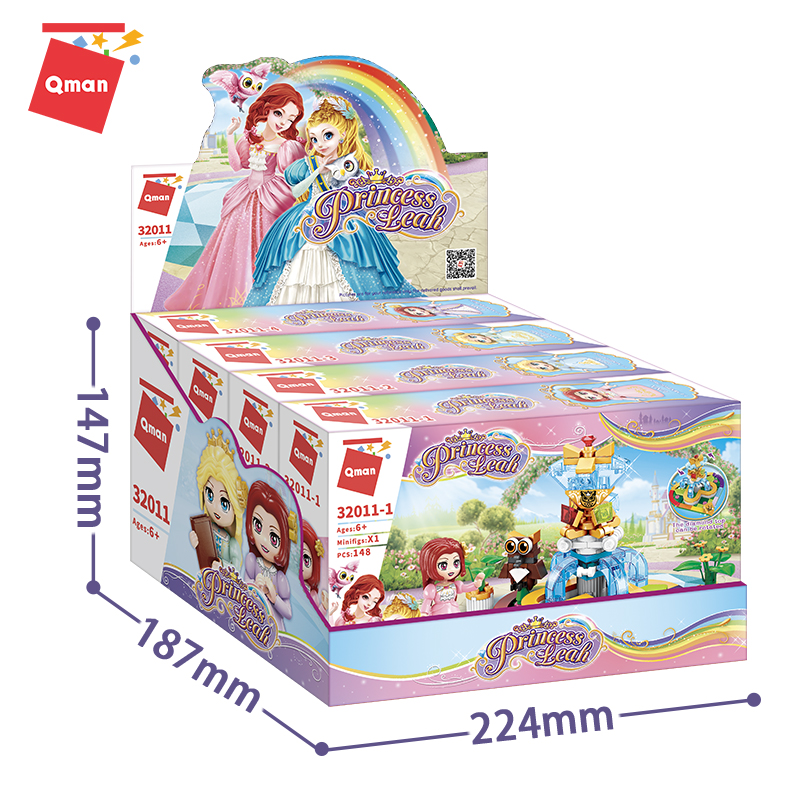 Đồ chơi xếp hình, lắp ráp Qman 32011: Giấc mơ về hoa và cầu vồng