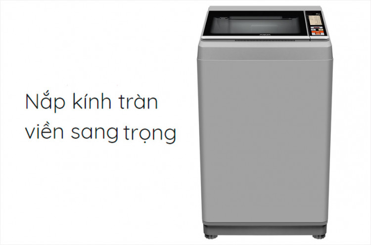 Máy giặt AQUA AQW-S90CT H2 Thiết kế hiện đại, tinh tế với nắp ính tràn viền