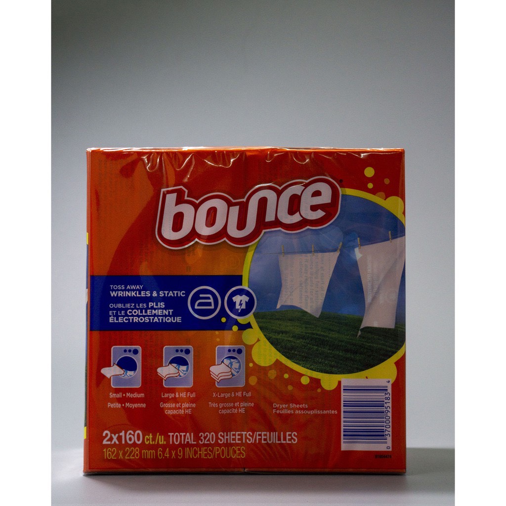 Giấy Thơm Quần Áo Bounce (160 tờ x2)