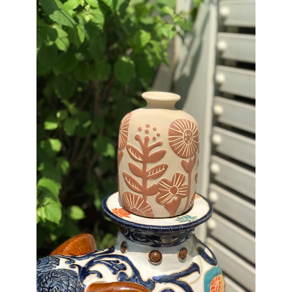 BÌNH HOA GỐM SỨ XUẤT KHẨU TRANG TRÍ DECOR BÌNH CẤM HOA XK26
