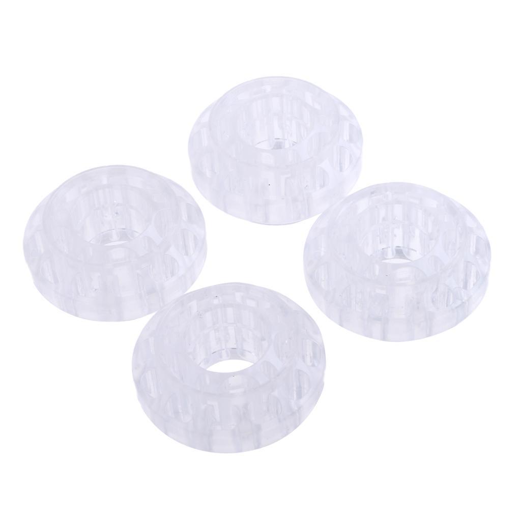 4pcs Inline/Roller/Hockey Skate Replacement PU Wheel 55 x 25mm - Transparent