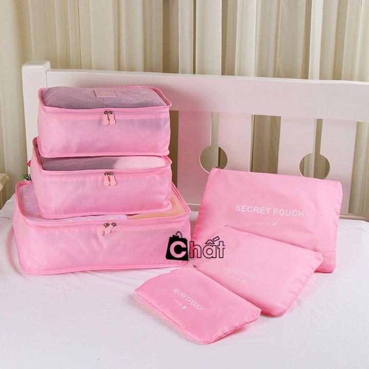 Bộ 6 túi du lịch chống thấm Bags in Bag ( Hồng nhạt)